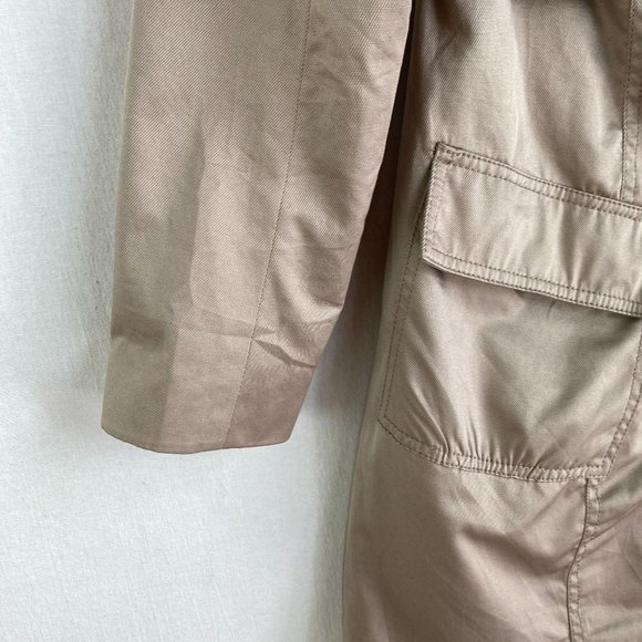 DKNY Stone Taupe Trench Coat - Picture 3 of 7